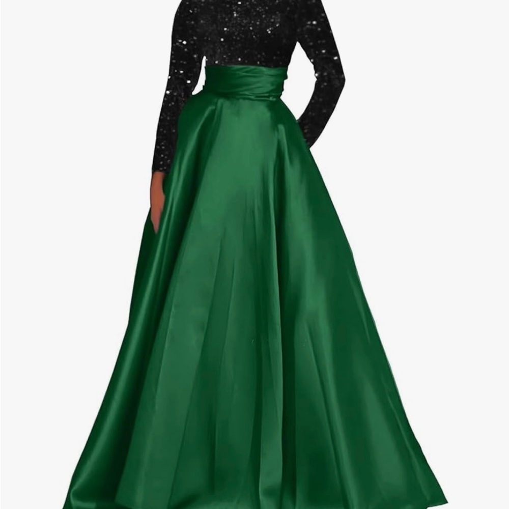 Wedding guest dress $50. Satin ball gown with sequin top. Amazing! Size 10